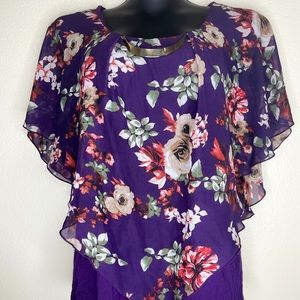 Purple Floral Blouse